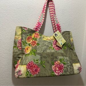 NWT  SANDY CLOUGH Rose Beaded Embellished Floral Shoulder Handbag